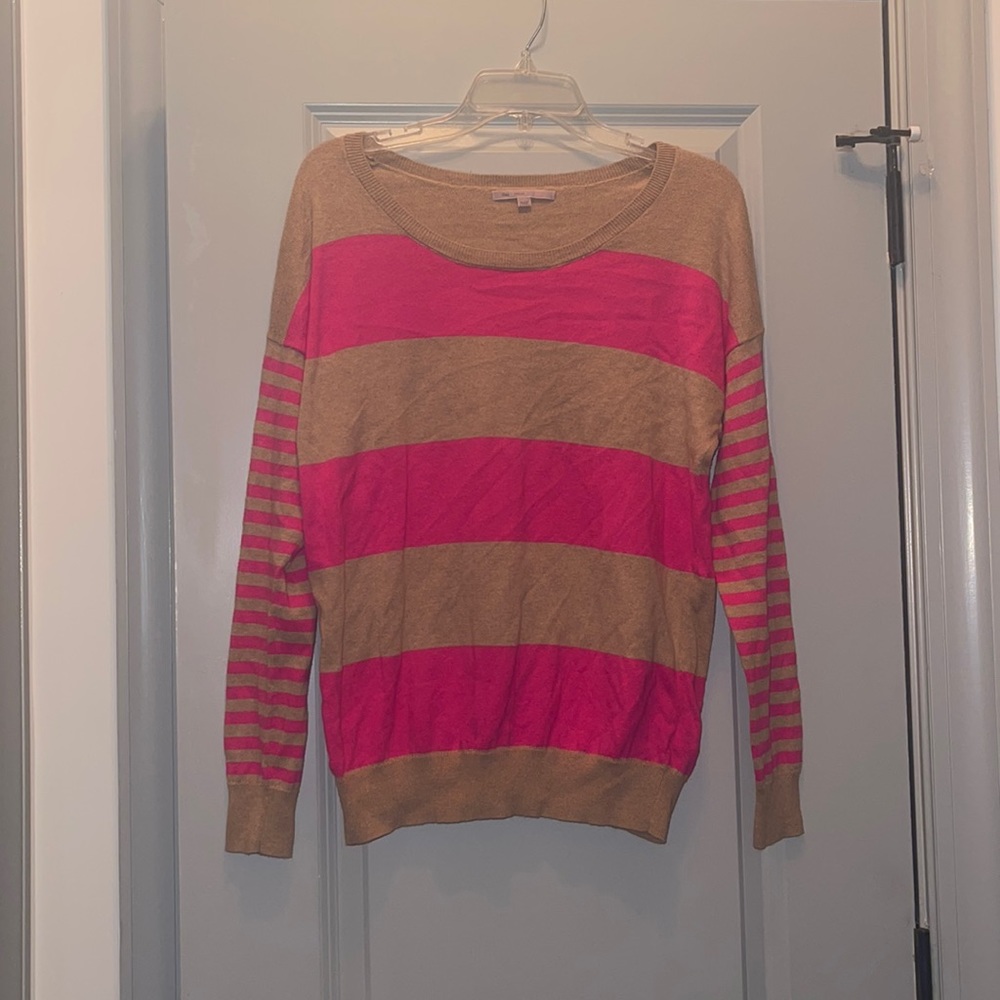 Gap sweater pink and tan size medium